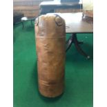 Vintage leather punch bag