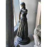 Bronze girl with hands behind her back 45" H