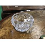 Waterford Crystal flared shaped bowl 8"D