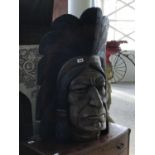 Finely carved Indian face