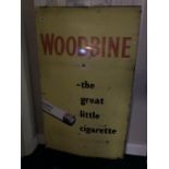 Original woodbine enamel sign 36" W x 60" H