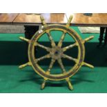 19th Century ships wheel 39"W