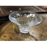 Waterford Crystal flared shaped bowl 10"D