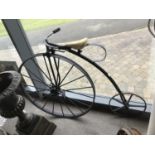 Large model of a penny farthing style bicycle 49" H