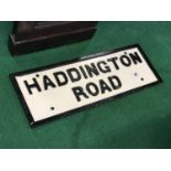 Original Dublin street sign Haddington Road 27" W x 9" H