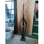 Eamonn Heffernan bog oak sculpture of a bulrush