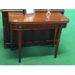 Mahogany turn over leaf games table 32" W x 19" D x 29"H