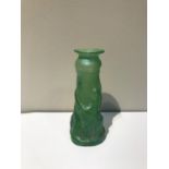 1st Century AD Roman bottle of wasted circular form featuring erotic scenes 2" W x 5" H