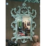 Ex Dylan Hotel Finely carved wood silvered rococo style mirror