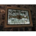 Jameson Irish whiskey advertising mirror 45? x 33?.