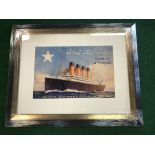 White Star Line Coloured advertisement 26" W x 21" H