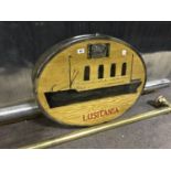 Lusitania sign carved from timber 36"W x 27" H