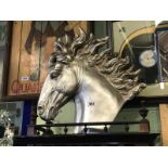 Decorative model of a horse head.