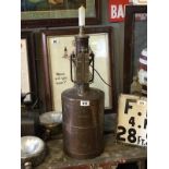 Unusual 19th C. copper 3 gallon lamp.