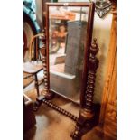 William IV mahogany robing mirror.