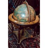 Decorative drinks cabinet in the form of a world globe.