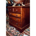 Neat mahognay chest of drawers.