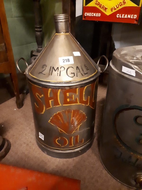 Shell Oil two gallon can.