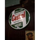 Call For Wakefield Castrol Motor Oil enamel advertising sign.