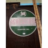 Agri Castrol Tractor Oil tin plate advertising sign.