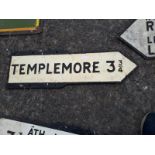 Templemore cast iron road sign.