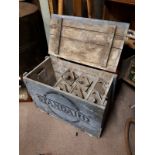 Rare early 20th C. wooden Standard Oil advertising crate complete with original tins.
