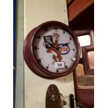 Esso Oil advertising clock {30 cm D}.