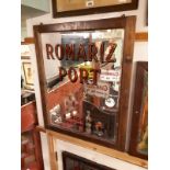 Rare framed Romariz Port - Its 20 Years Old B.