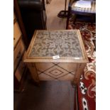 Edwardian inlaid oak commode.