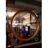 20th. C. Circular gilt mirror. (17 cm W x 17 H cm)