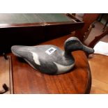 19th. C. painted pine decoy duck.