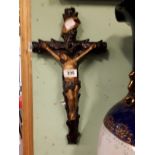 Wooden crucifix. (54 cm x 27 cm).