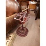 Victorian cast iron stick stand. (70cm h).