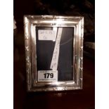 Silver photo frame.