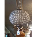 Glass hanging light.