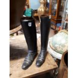 Pair of leather riding boots.