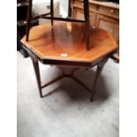 Edwardian inlaid mahogany centre table in octagonal form. (70 cm h x93 cm w)