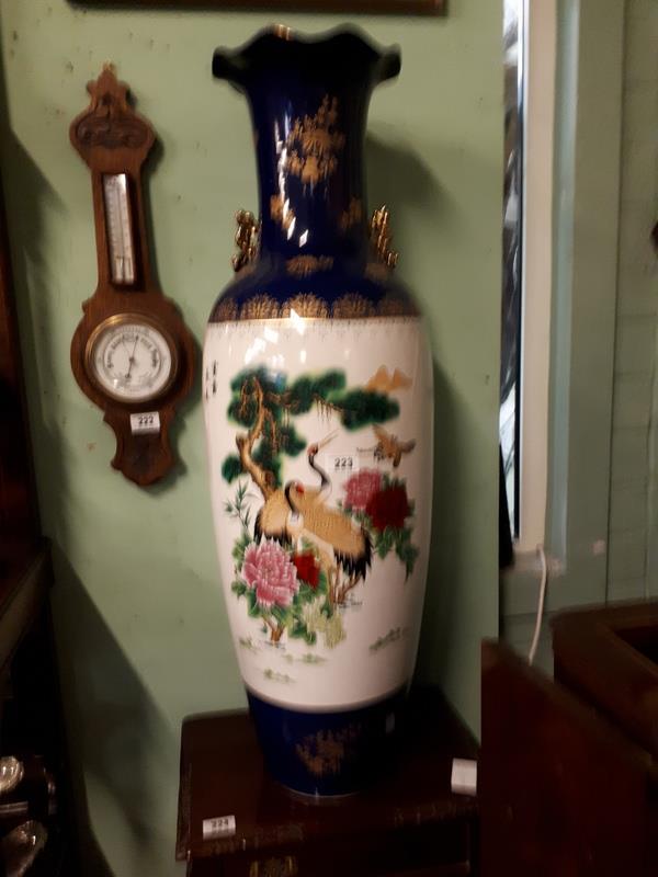Large pair of Oriental vases. (109 cm h).