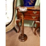 1930's walnut freestanding stand with cut glass ashtray. (70 cm h)