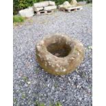 18th. C. Ulster sandstone whinstone. { 46cm H X 70cm L X 60cm W }.