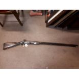Early 19th. C. Brown Bess rifle.