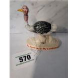 My Goodness My Guinness Ostrich advertising figure Made by Carleton ware.