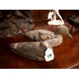 Two 19th. C. decoy ducks with original paint.