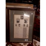 Framed Civil War political propaganda poster of King George of England, French, Healy, Greenwood,