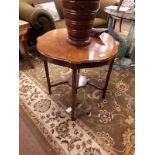 Edwardian mahogany inlaid centre table. (