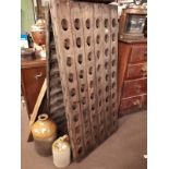 20th. C. oak wine rack (150 cm h x 52 cm w).