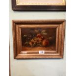 Victorian oil on canvas Still Life. ( 31 cm h x 42 cm w)