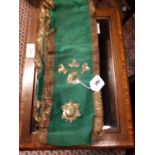 Sash used by pall bearers at the funeral of Daniel O'Connell in 1847 embossed with shamrock, harps