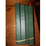 Four green leather bound books of political interest from 1970's. "Political Murder in Ni", "Beating