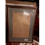 Framed edition of "An Poblacht Na hEireann War News No 25. (625/7/22).